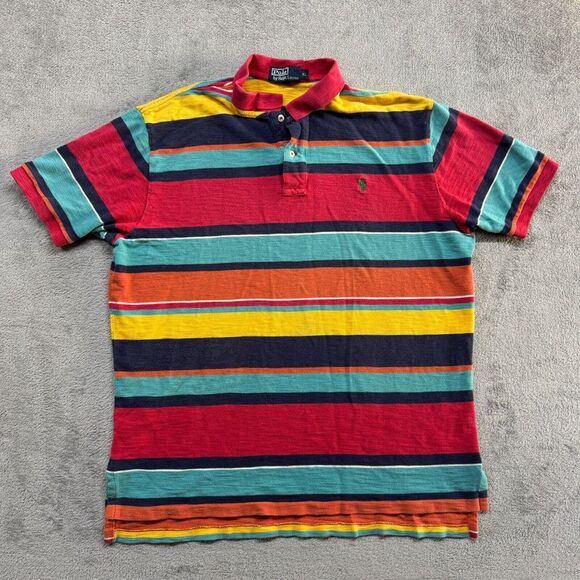 Ralph Lauren Other - Y2K Polo Ralph Lauren Polo Shirt Mens XL Multicolor Color Blocks Short Sleeve